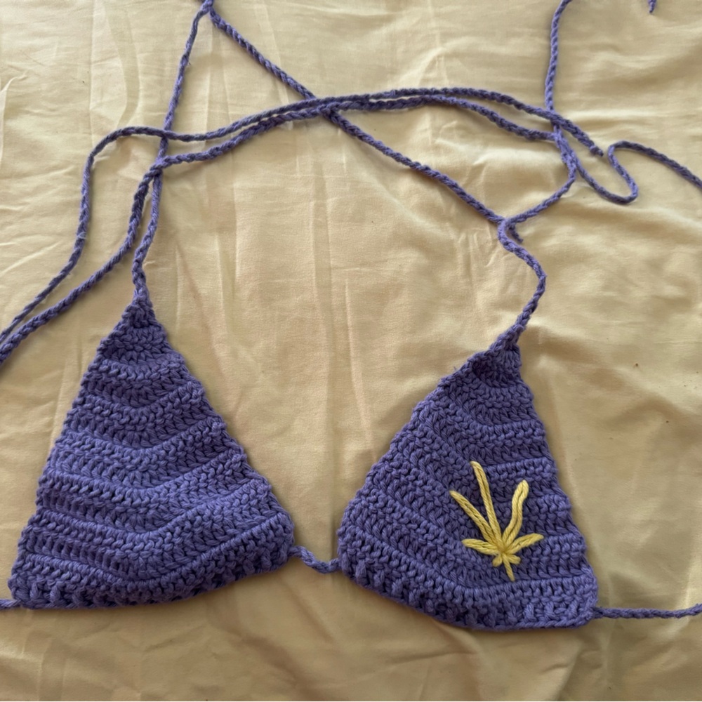 Hand Crocheted Bikini Top - image 1